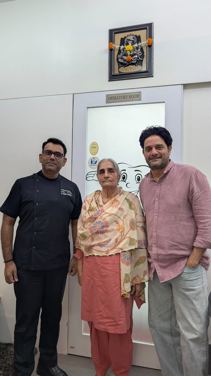 Bollywood actor Jaideep Ahlawat with Dr. Manish Sonawane at Millennium Smile Dental Clinic