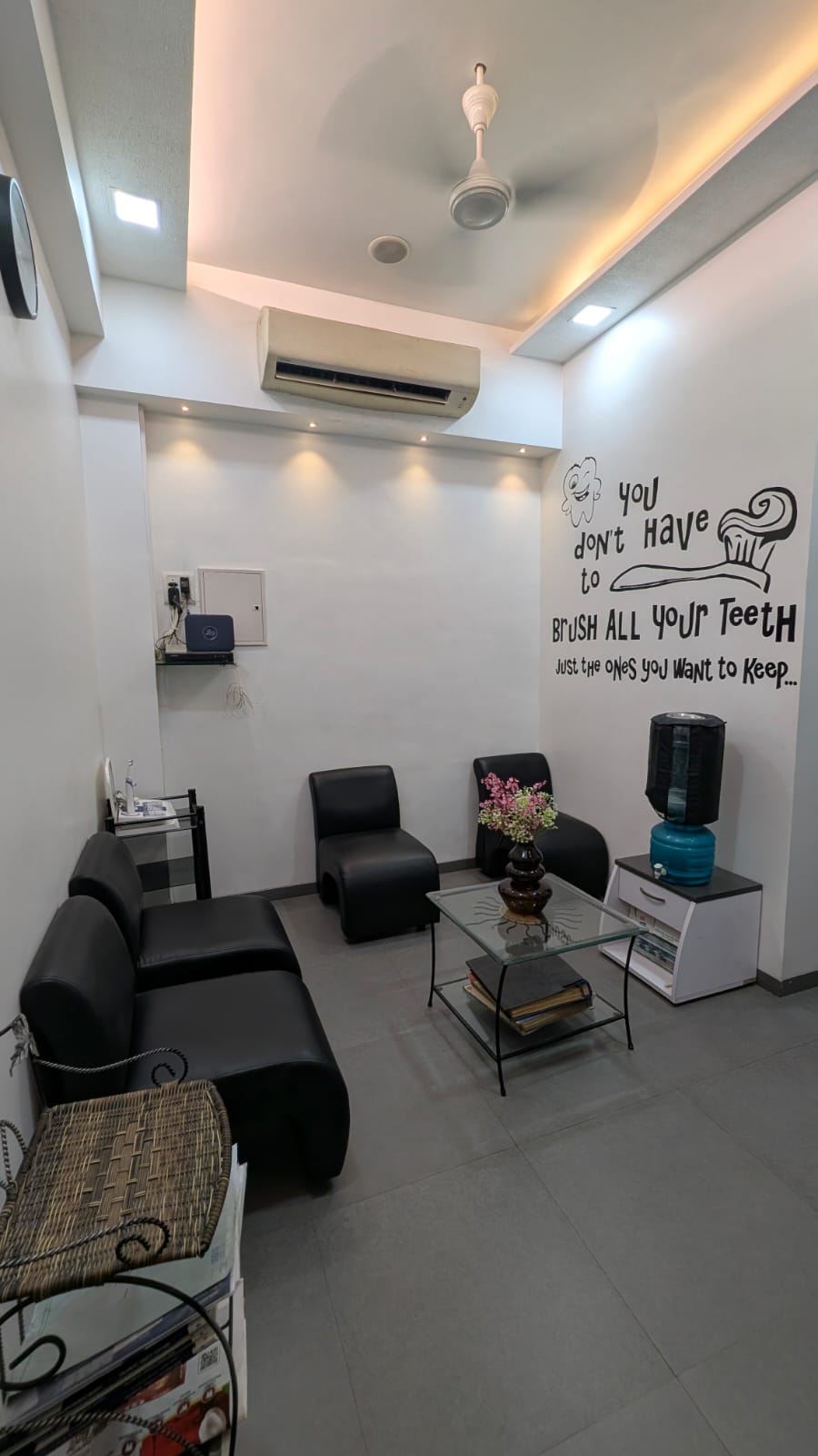 Air-conditioned patient waiting lounge at Millennium Smile Dental Clinic
